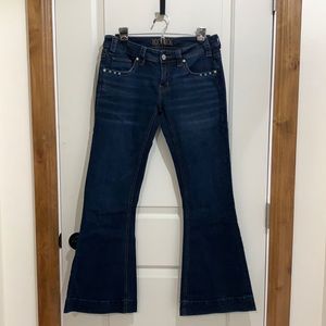 Rock and Roll denim trouser with turquoise stones